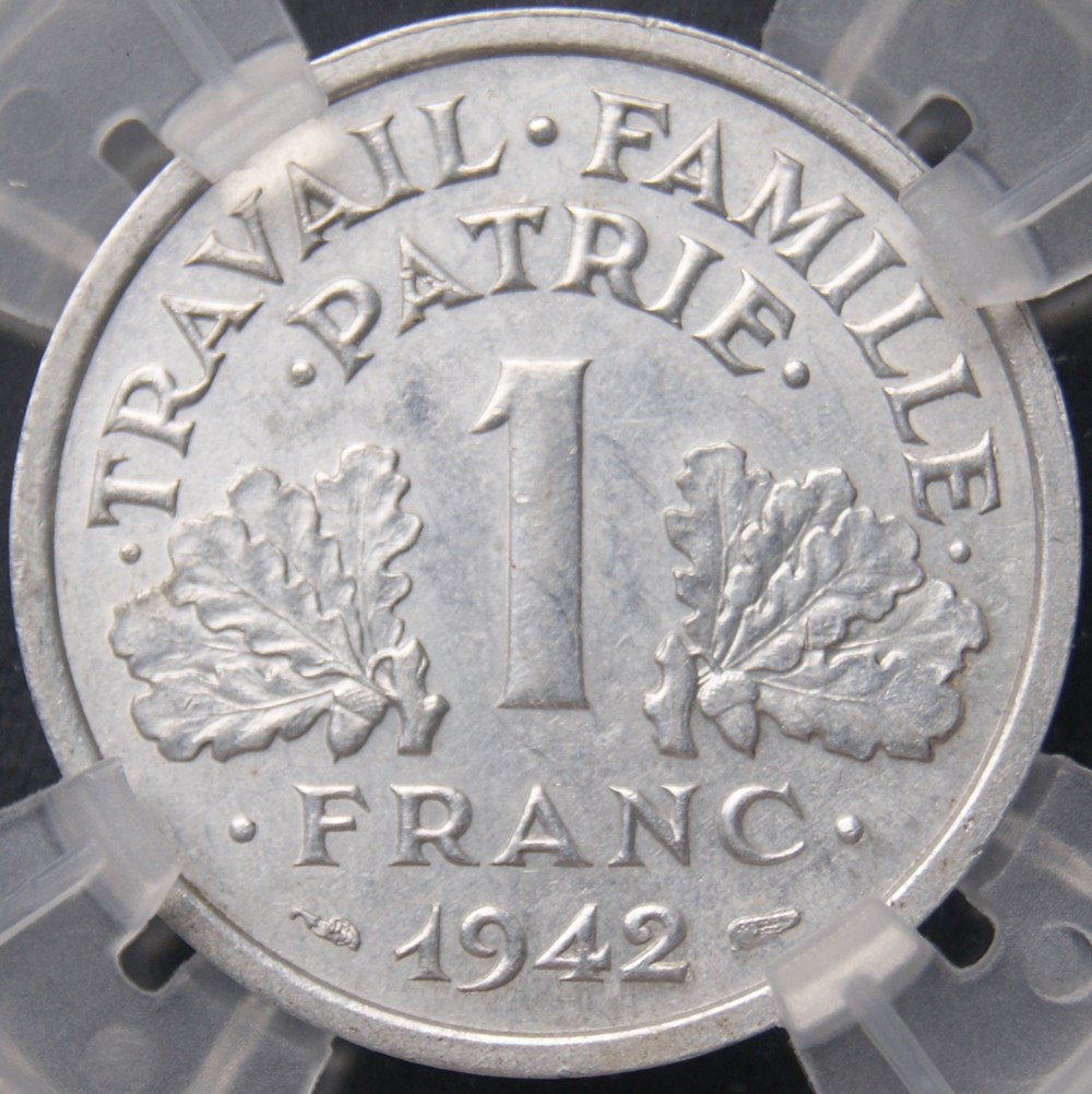 monnaies monde france 1942 legere en au53