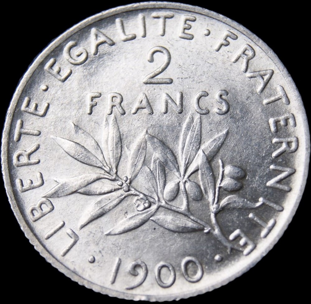 2f 1900 en MS63 monnaies monde france 2f 1900 en ms63
