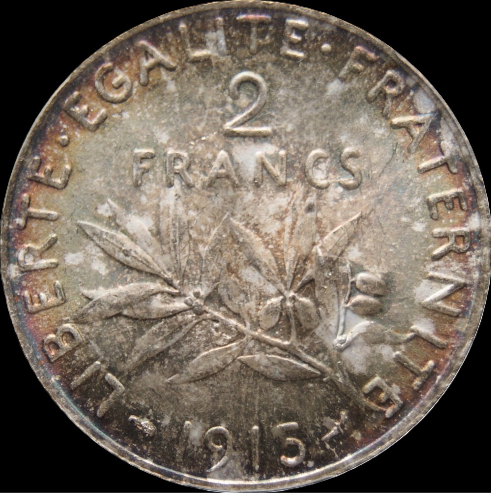 2f 1915 en MS66 monnaies monde france 2f 1915 en ms66