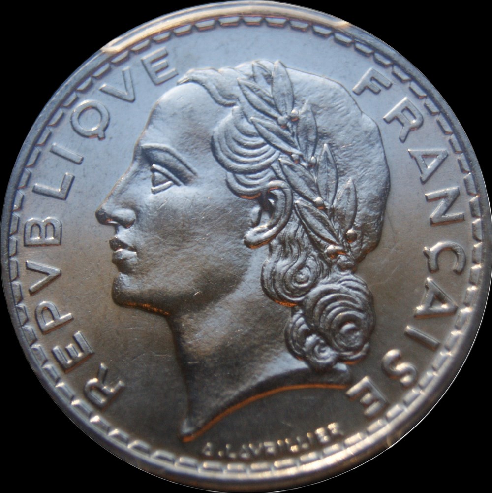 5f 1933 en MS64 monnaies monde france 5f 1933 en ms64