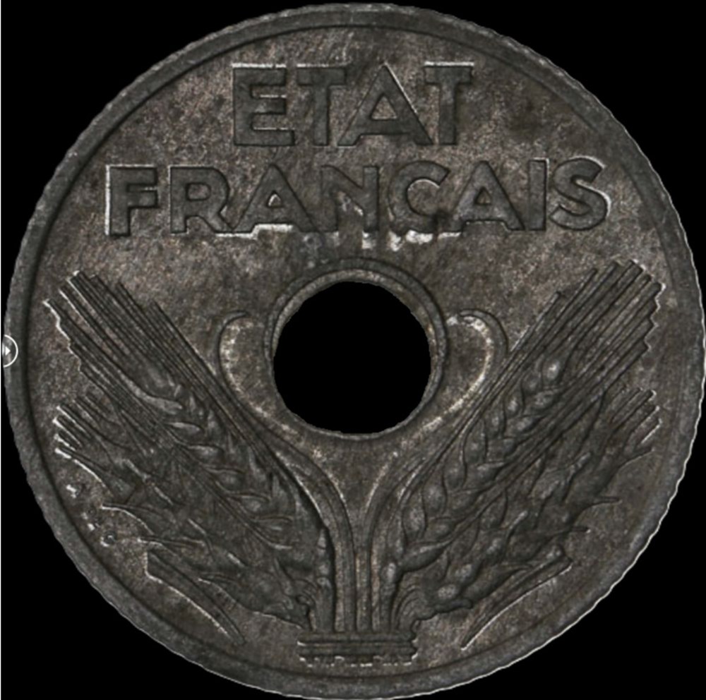 20c 1941 VINGT Can. larges en MS61 monnaies monde france 20c 1941 vingt can larges en ms61