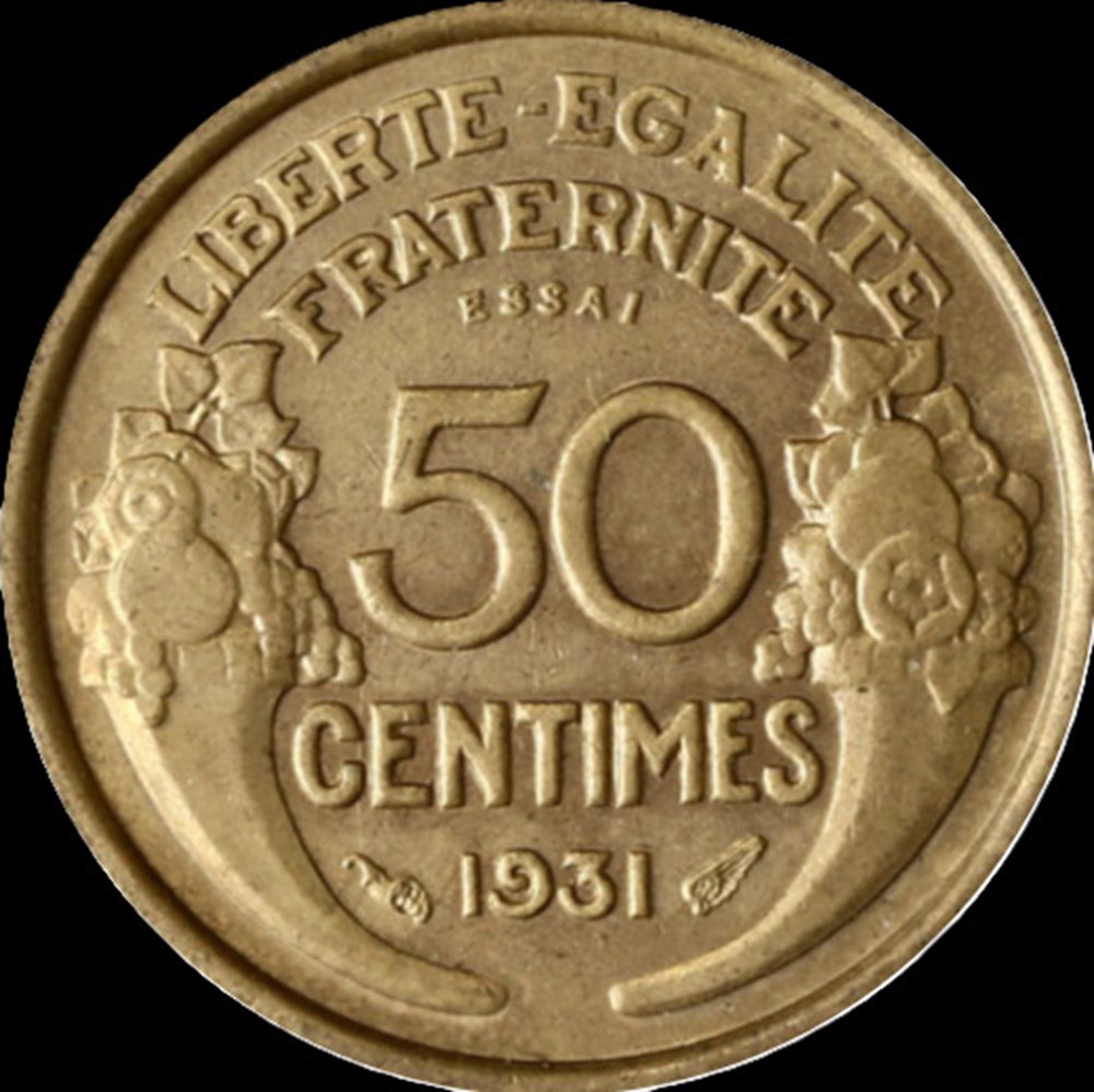 50c 1931 en MS65 monnaies monde france 50c 1931 en ms65