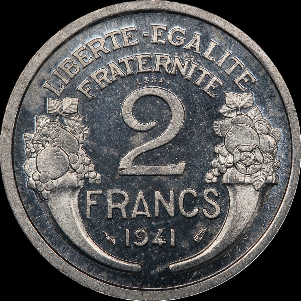 2f 1941 en MS65 monnaies monde france 2f 1941 en ms65