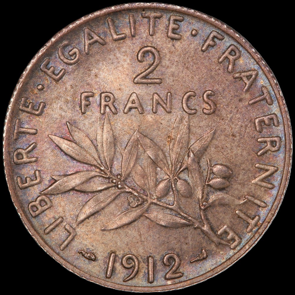 2f 1912 en MS64 monnaies monde france 2f 1912 en ms64
