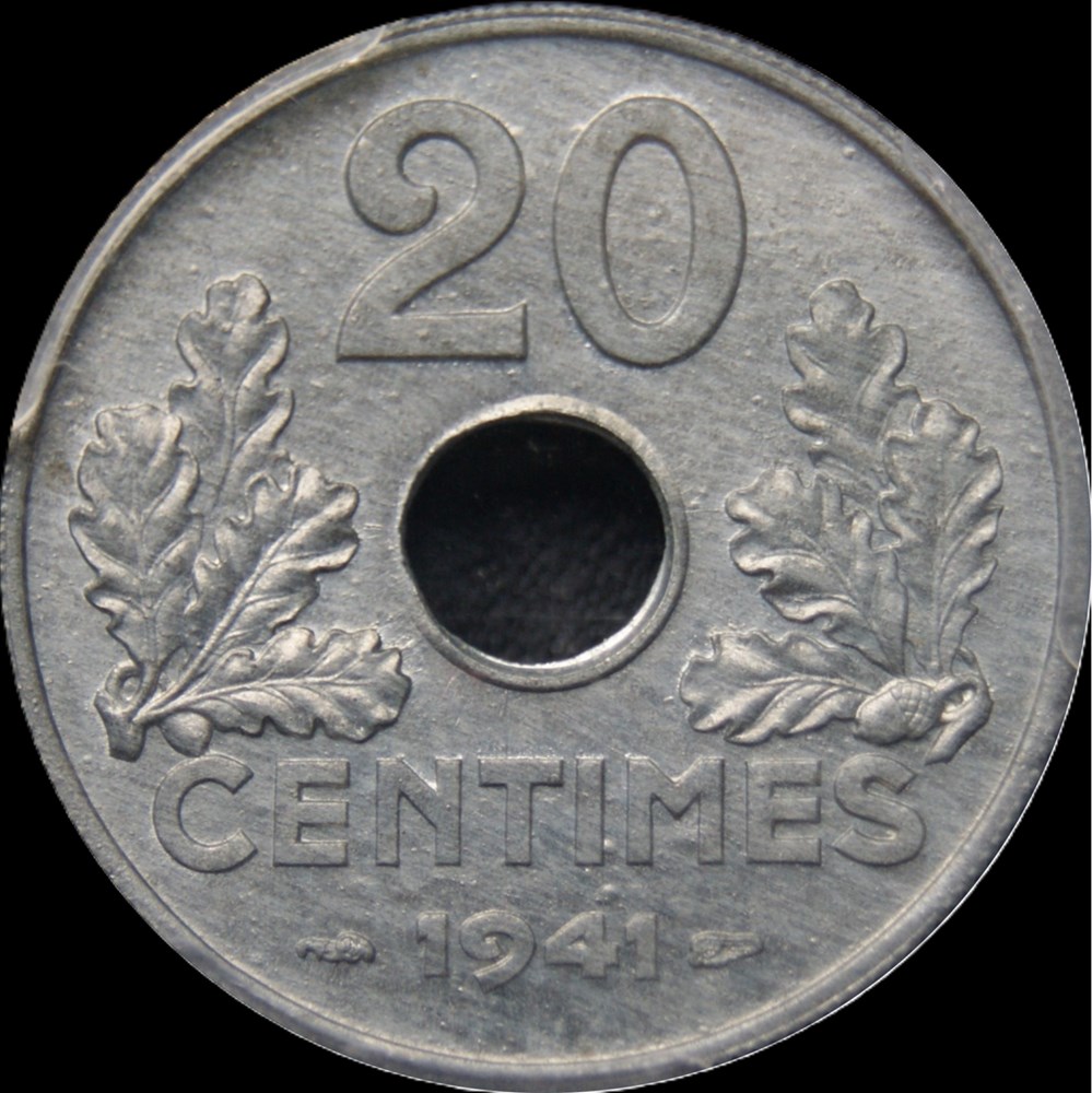 20c 1941 en MS65 monnaies monde france 20c 1941 en ms65