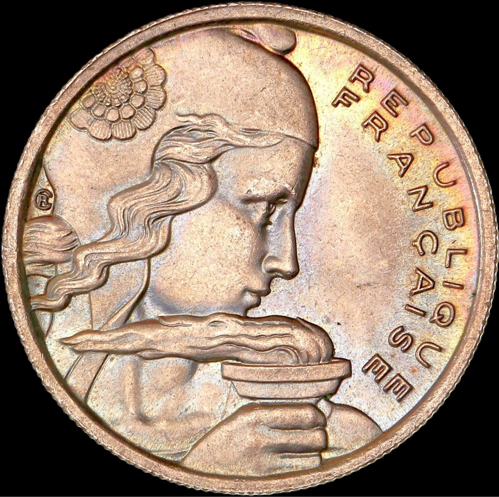 100f 1958 Chouette en MS64 monnaies monde france 100f 1958 chouette en ms64