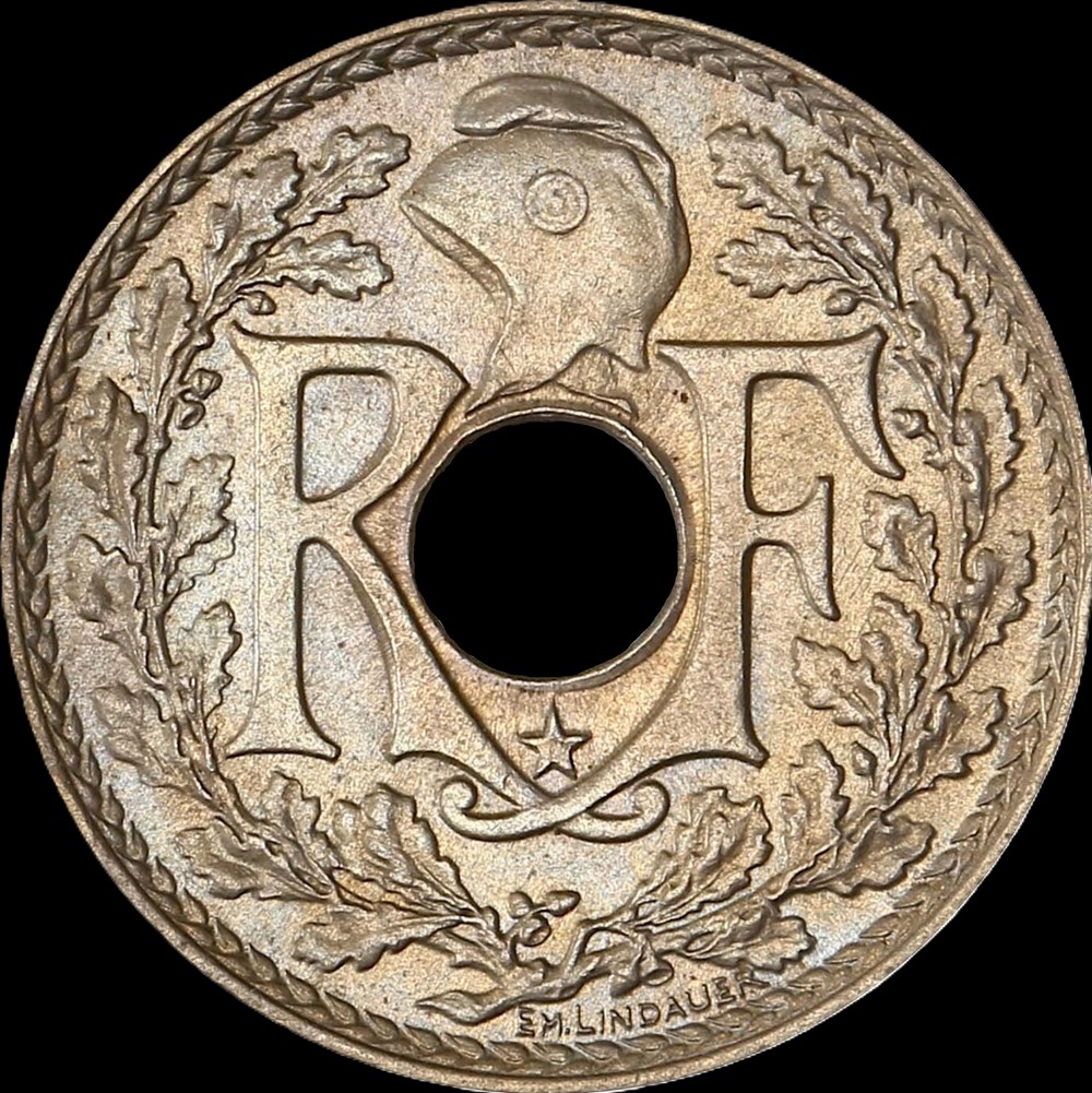 5c .1938. ETOILE en MS65 monnaies monde france 5c 1938 etoile en ms65