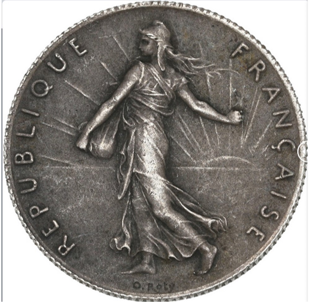 1898 Flan mat en MS62 monnaies monde france 1898 flan mat en ms62