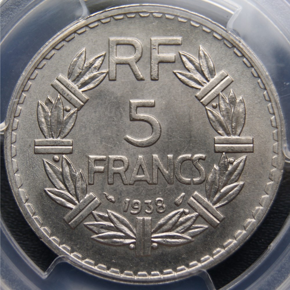 monnaies monde france 1938 en ms64
