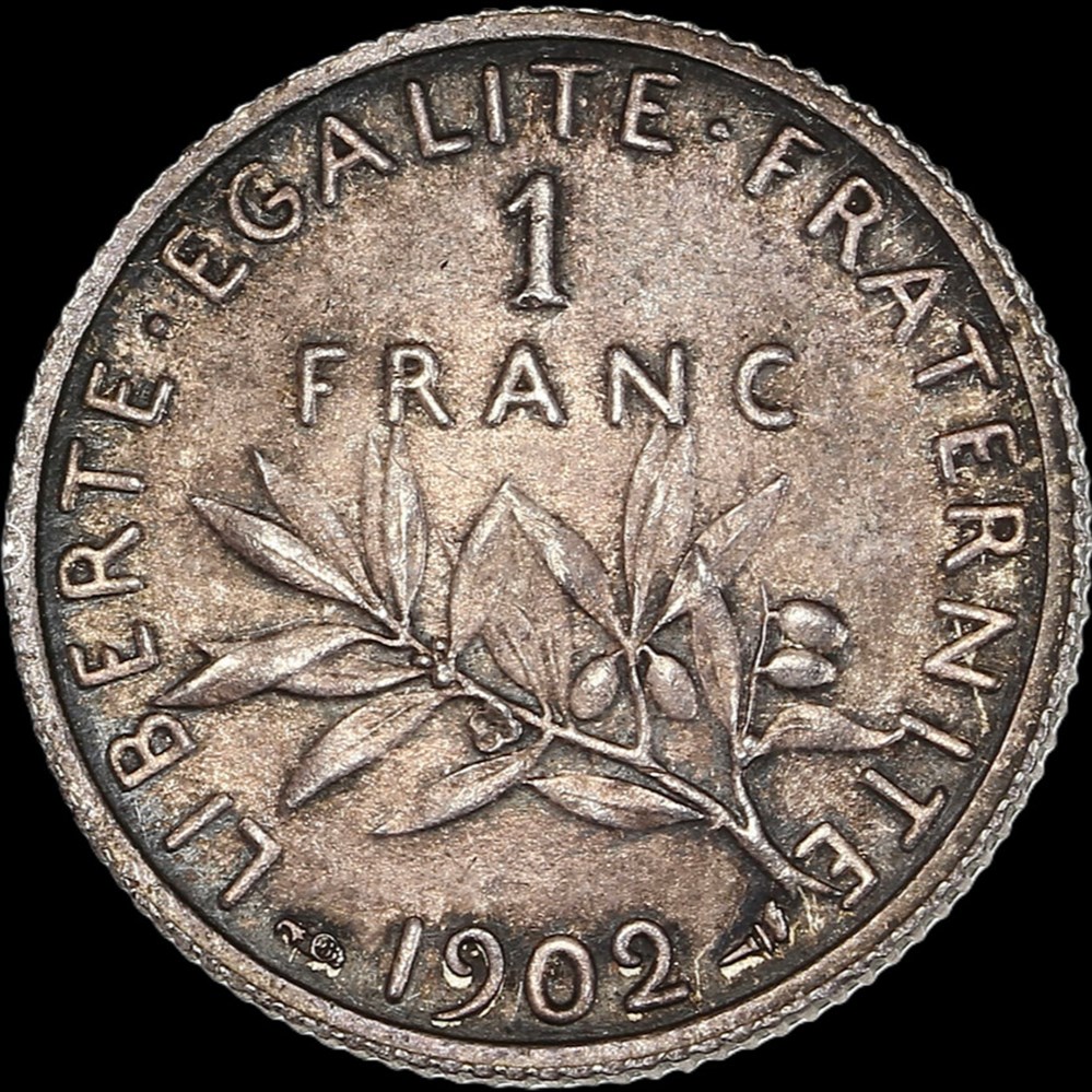 1f 1902 en MS66 monnaies monde france 1f 1902 en ms66