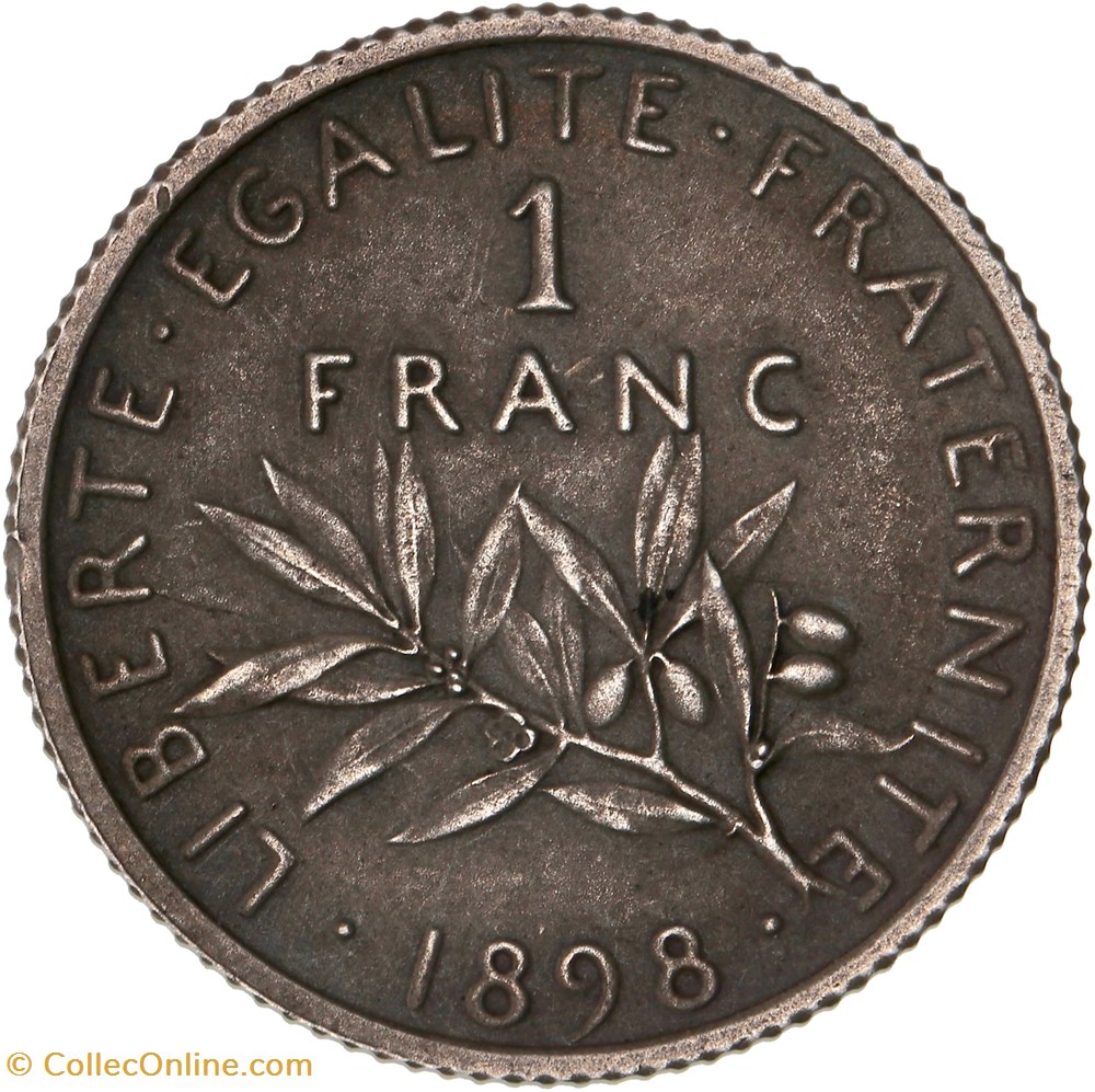 1898 FLAN MAT en SP64 monnaies monde france 1898 flan mat en sp64