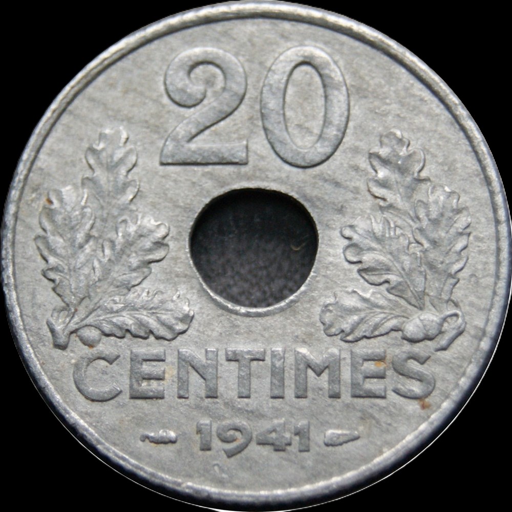 20c 1941 Can. larges en UNC monnaies monde france 20c 1941 can larges en unc