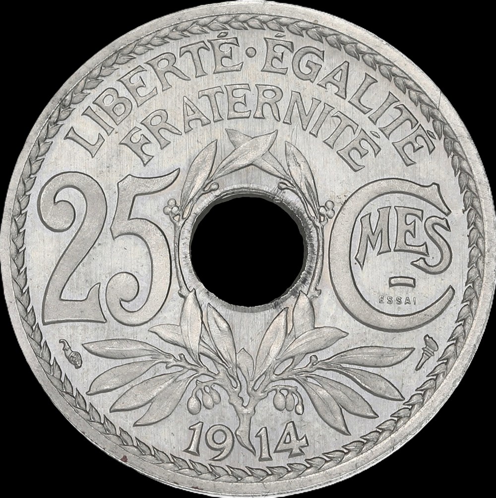 25c 1914 en MS66 monnaies monde france 25c 1914 en ms66