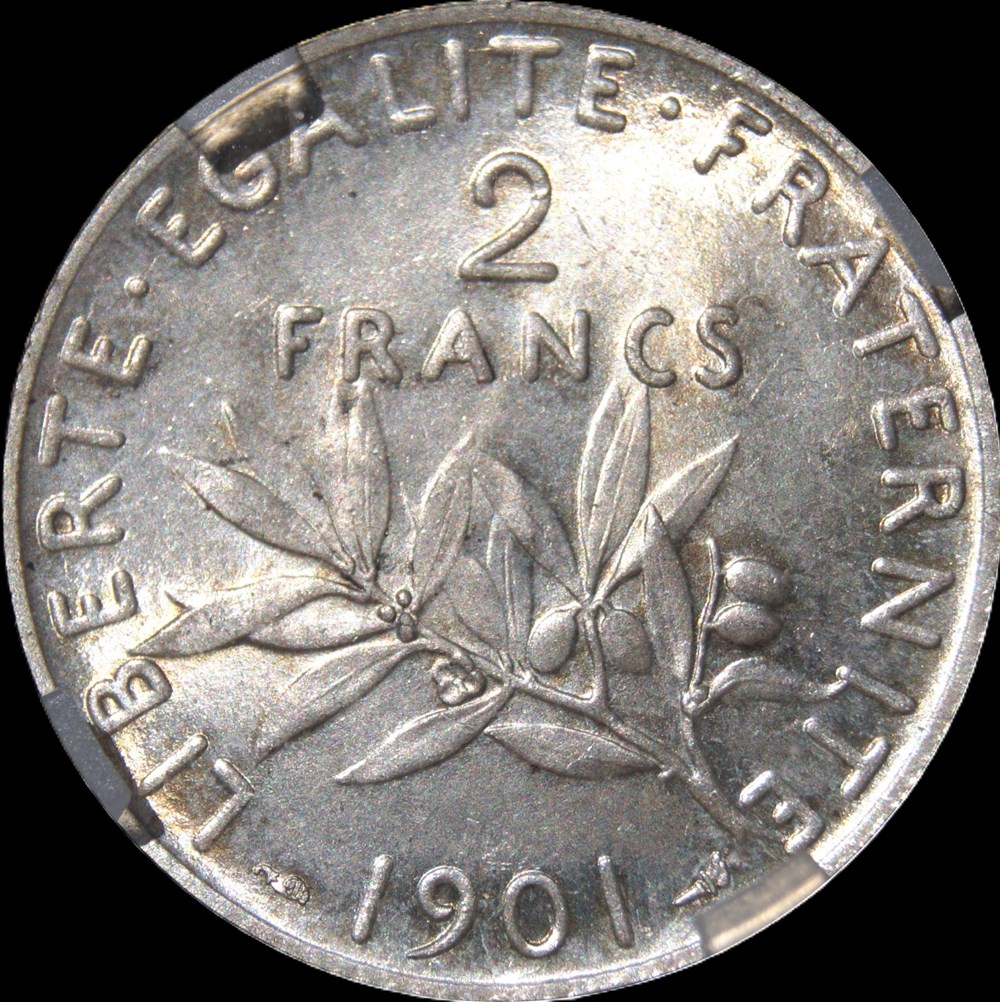 2f 1901 en MS63 monnaies monde france 2f 1901 en ms63