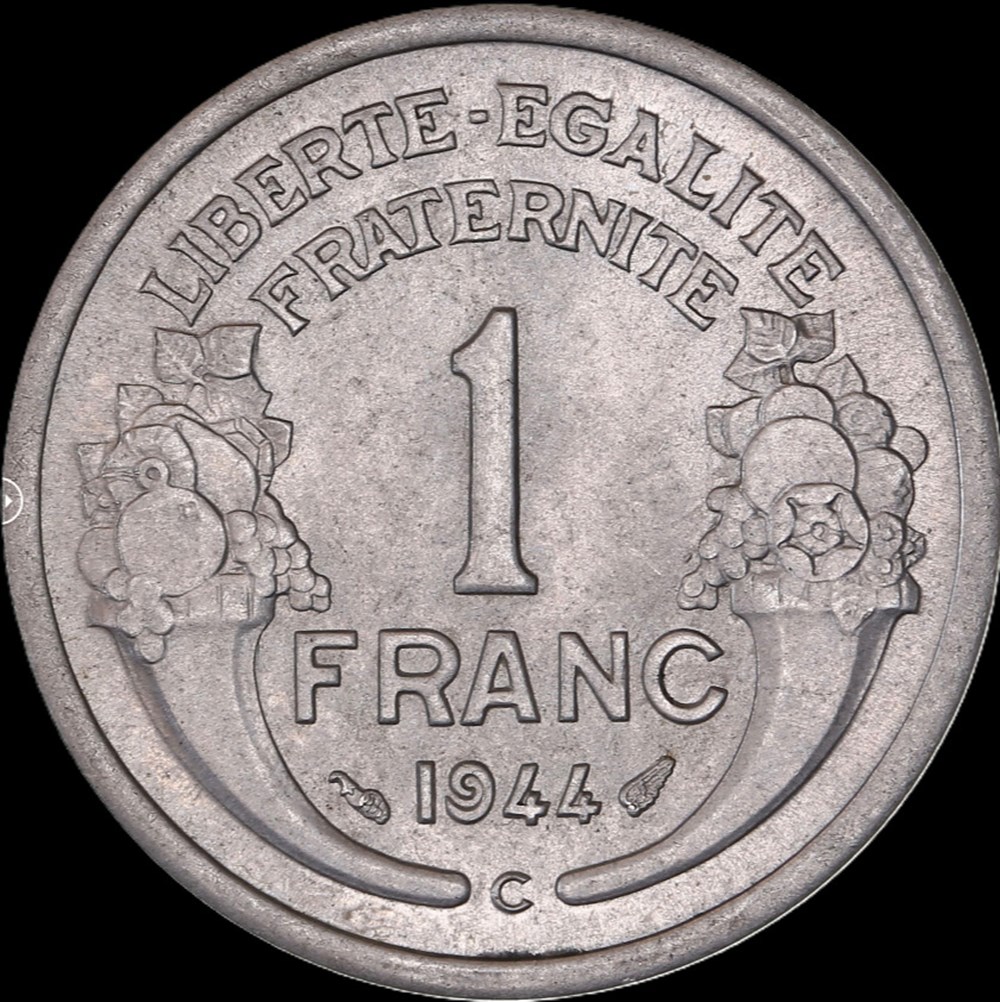 1f 1944C en MS62 monnaies monde france 1f 1944c en ms62