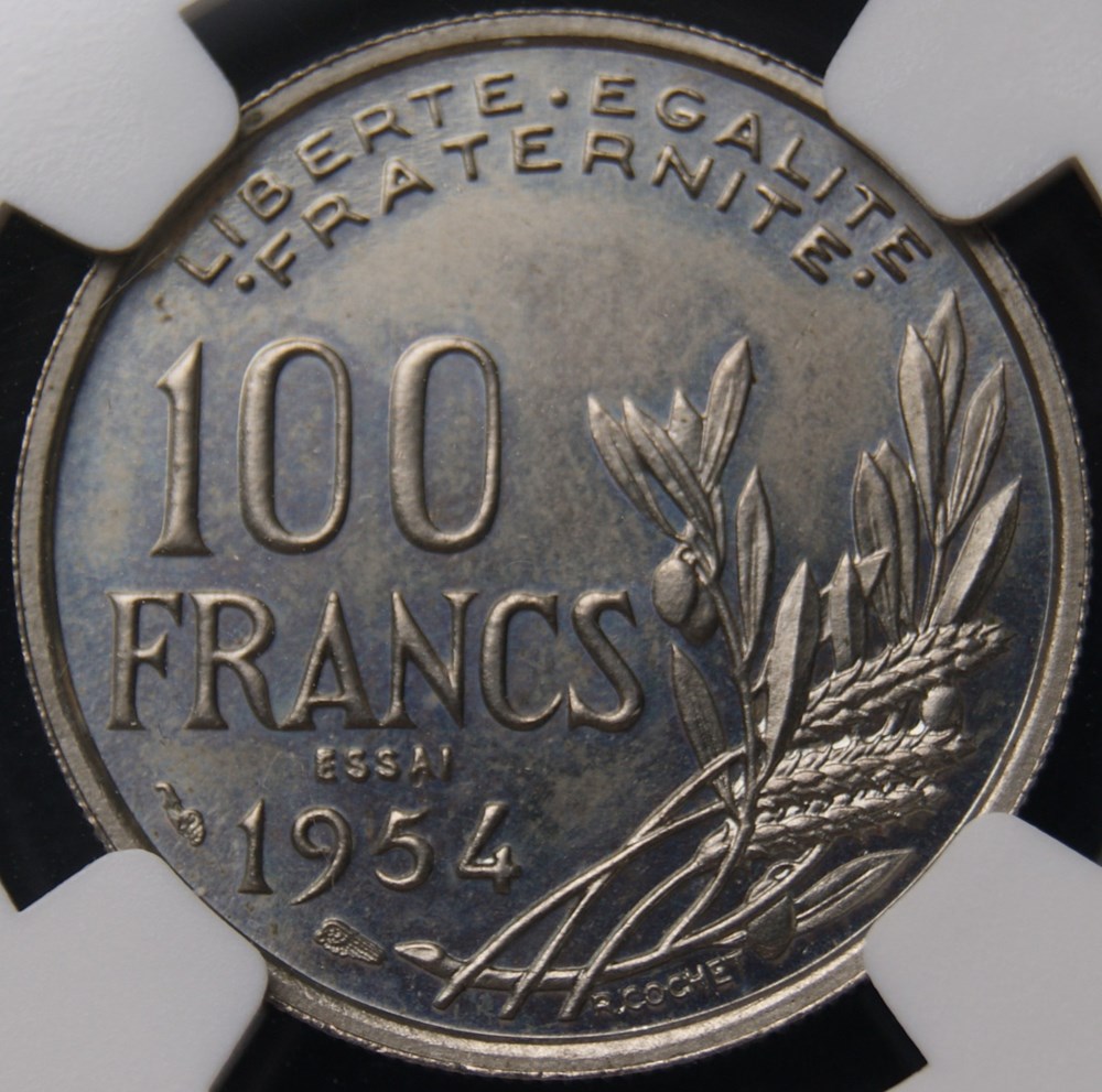 monnaies monde france 1954 essai en ms66