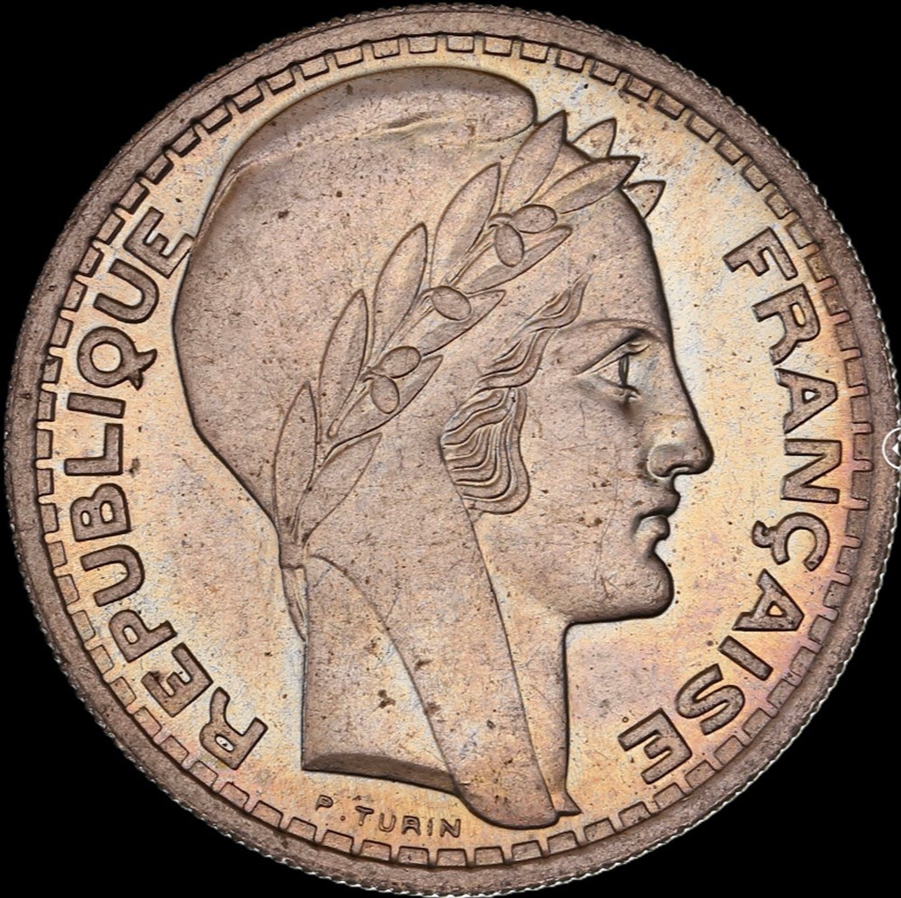 10f 1945 en MS65 monnaies monde france 10f 1945 en ms65