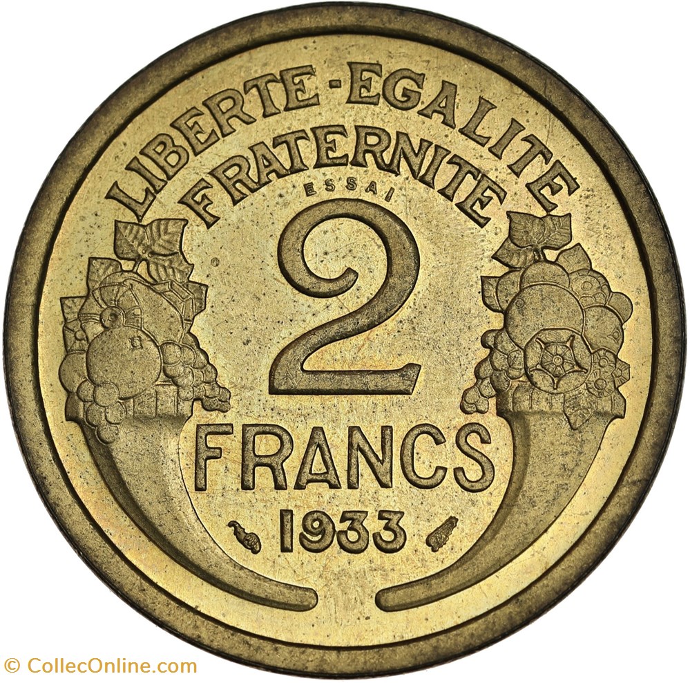 1933 ESSAI en MS66 monnaies monde france 1933 essai en ms66