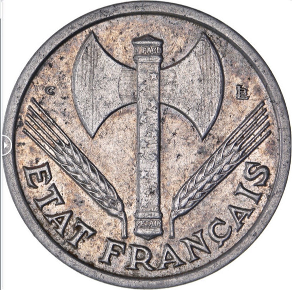 1944c en AU50 monnaies monde france 1944c en au50
