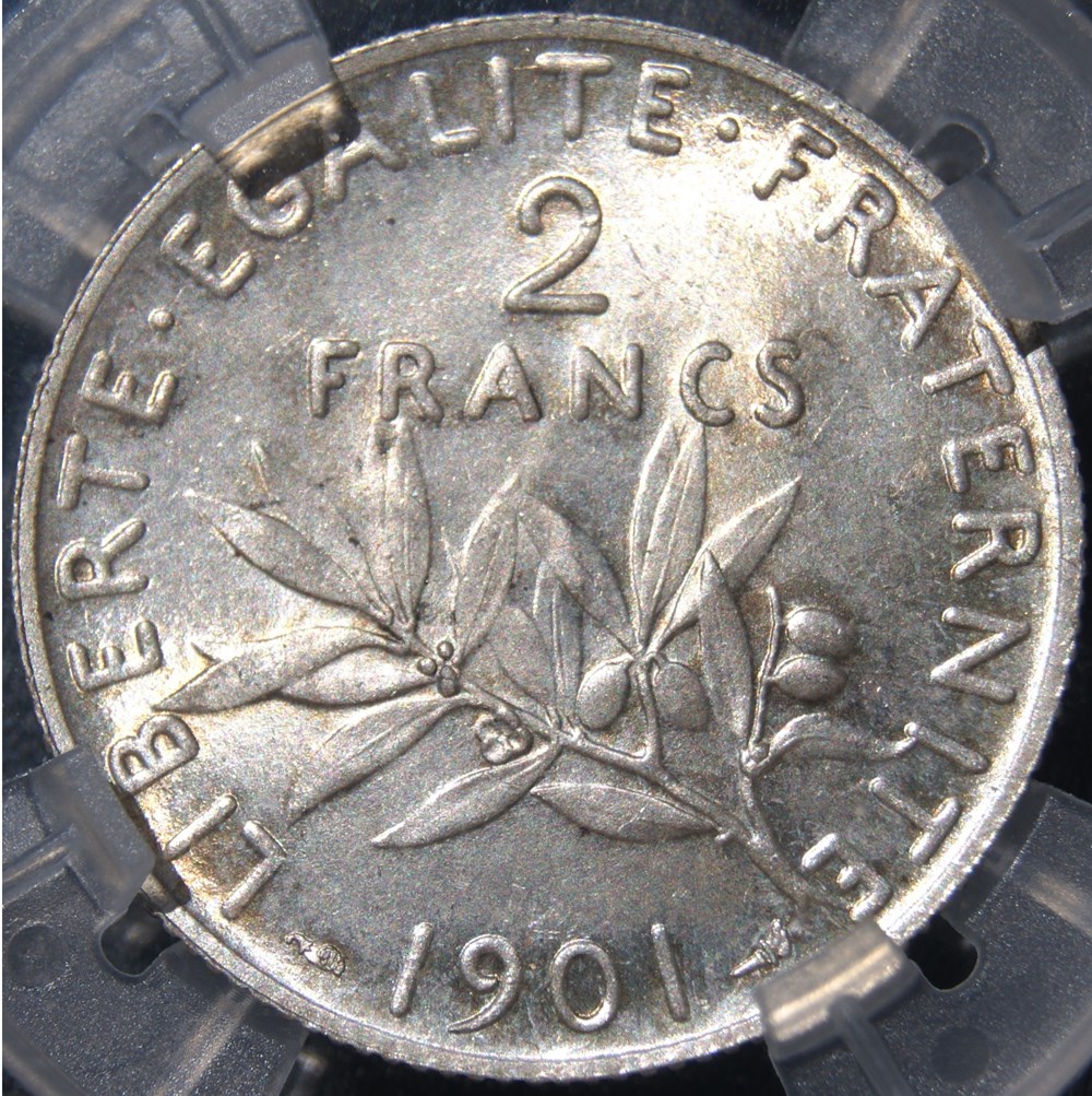 1901 en MS63 monnaies monde france 1901 en ms63