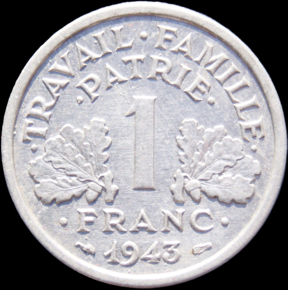 monnaies monde france 1f 1943b en au