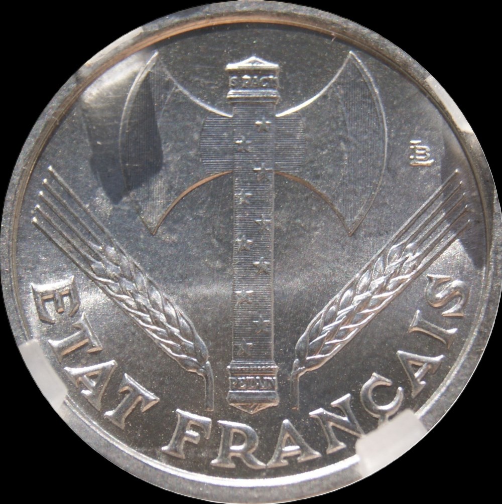 1f 1942 CROIX en MS66 monnaies monde france 1f 1942 croix en ms66