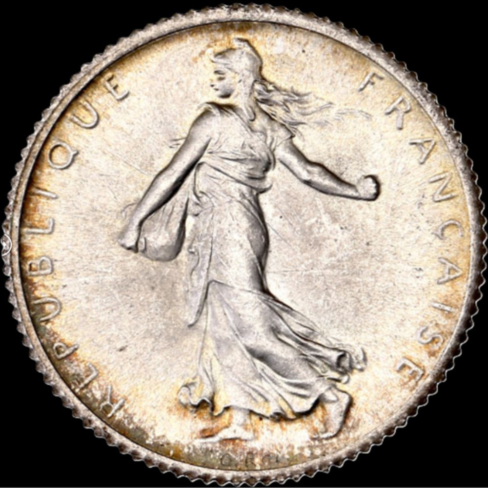 1f 1916 en MS66 monnaies monde france 1f 1916 en ms66