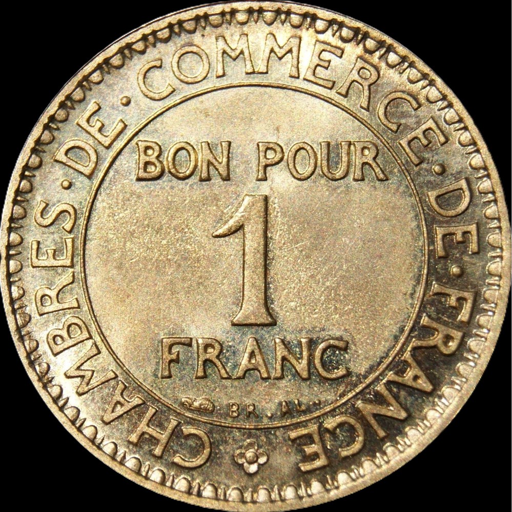 1f 1920 en MS66 monnaies monde france 1f 1920 en ms66