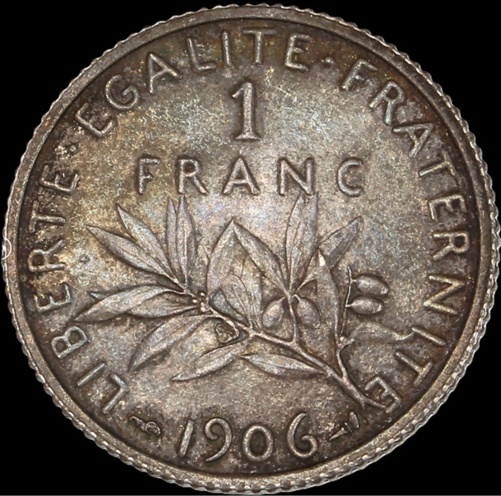 1f 1906 en MS64 monnaies monde france 1f 1906 en ms64