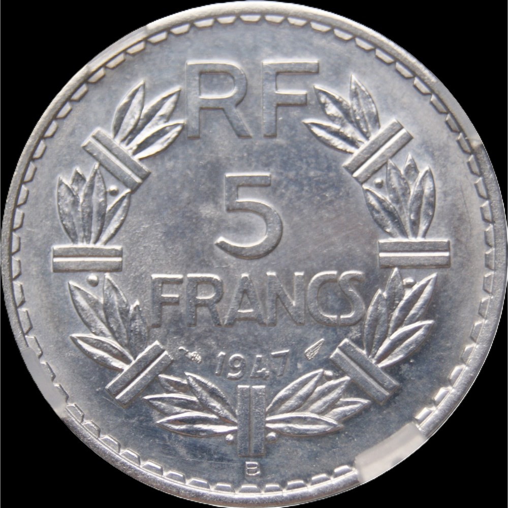 5f 1947B fermé en UNC monnaies monde france 5f 1947b ferme en unc