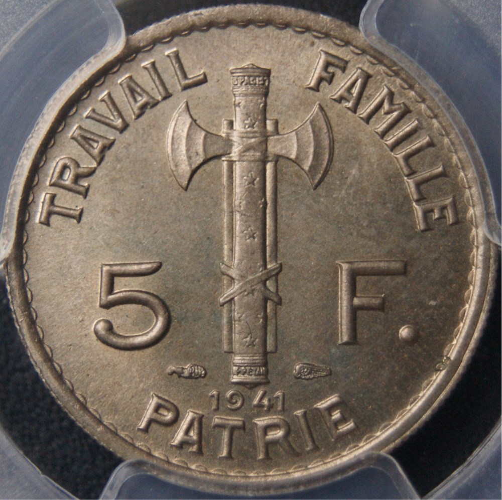 1941 en MS65 monnaies monde france 1941 en ms65