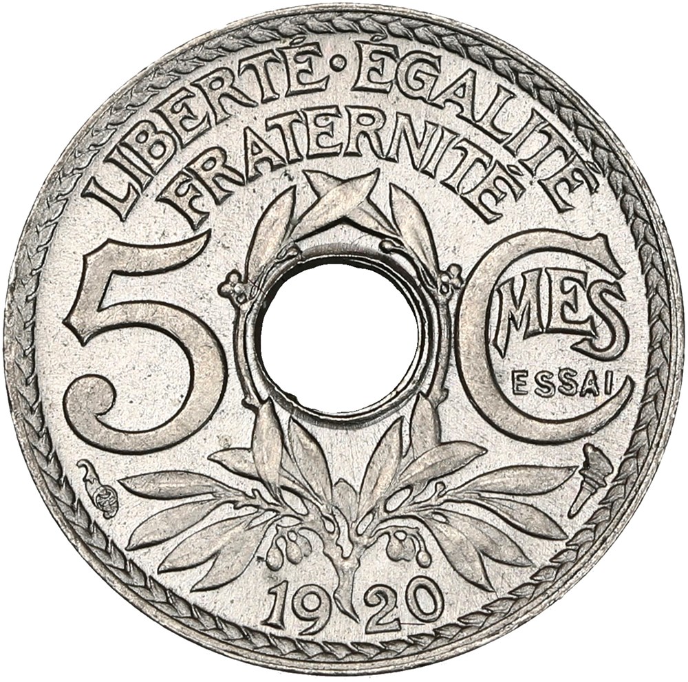 1920 ESSAI en MS65 monnaies monde france 1920 essai en ms65