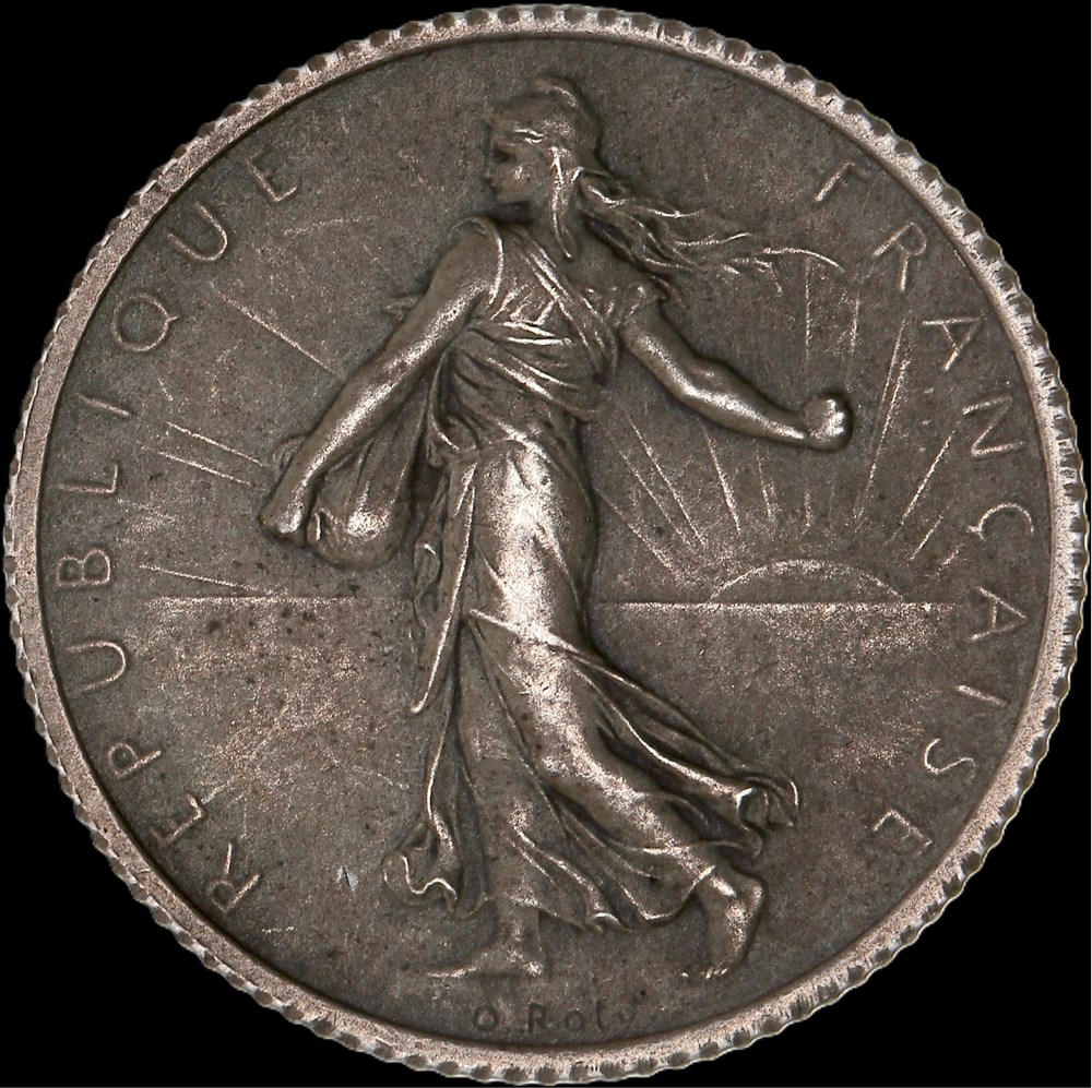 1f 1898 FLAN MAT en SP64 monnaies monde france 1f 1898 flan mat en sp64