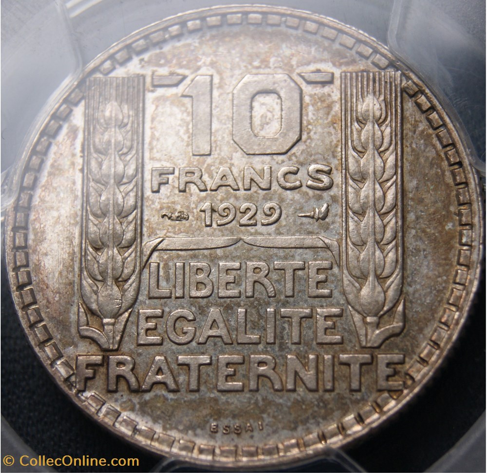 monnaies monde france 1929 essai en ms64