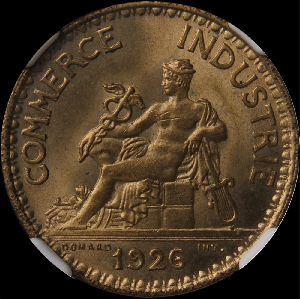 1f 1926 en MS66 monnaies monde france 1f 1926 en ms66
