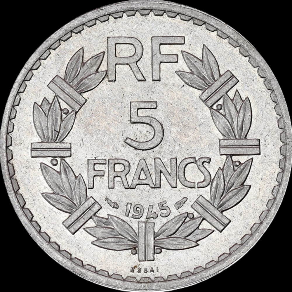 5f 1945 en MS63 monnaies monde france 5f 1945 en ms63