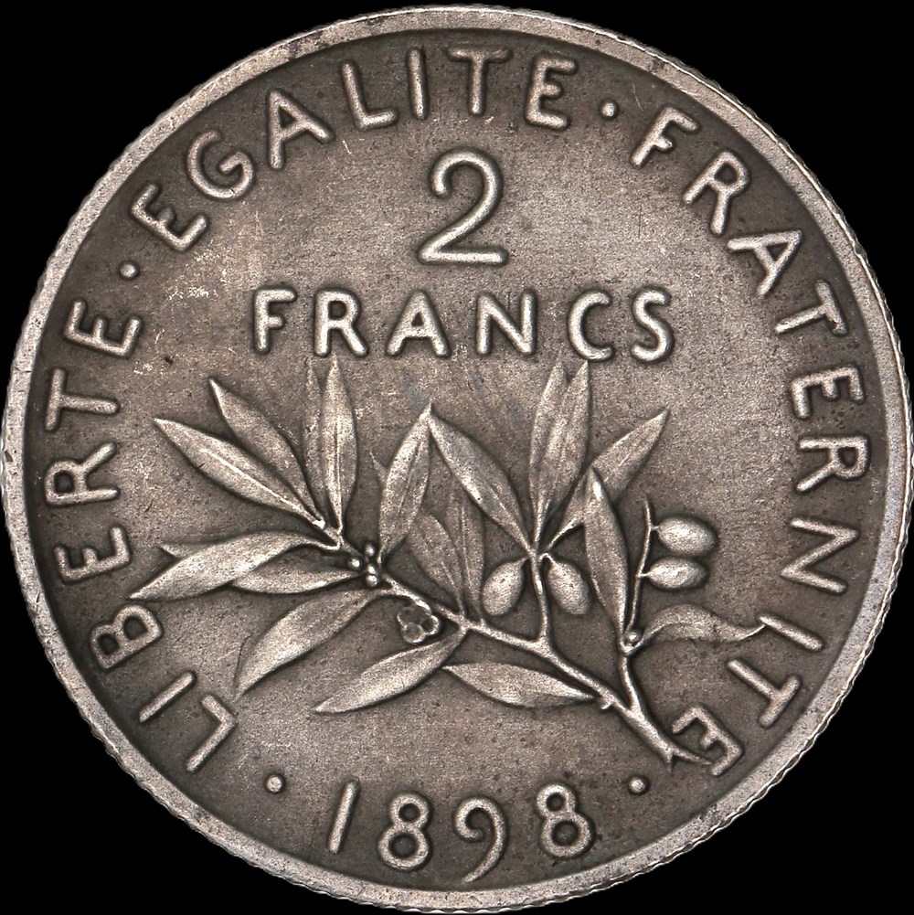 2f 1898 FLAN MAT en SP63 monnaies monde france 2f 1898 flan mat en sp63