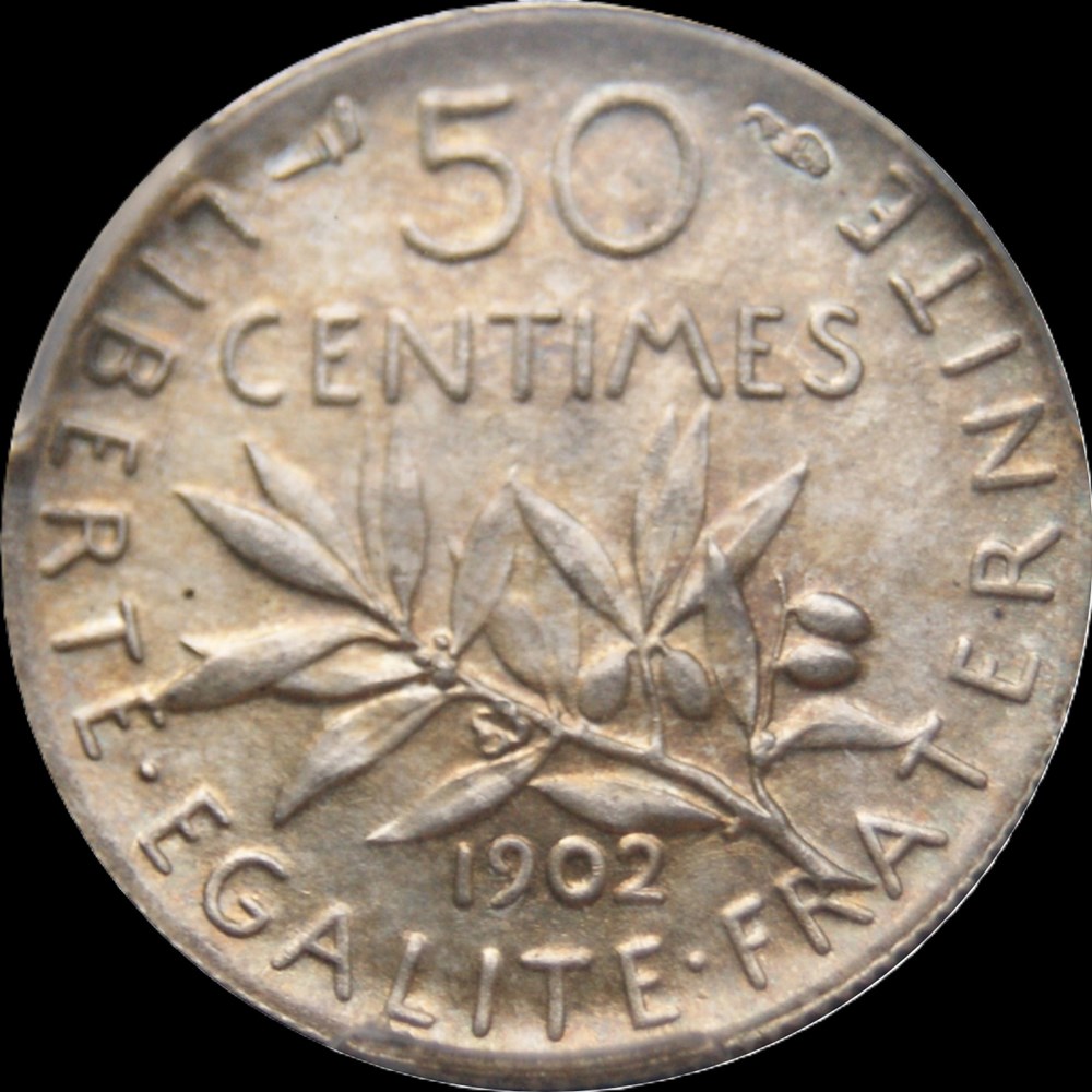 50c 1902 en MS64 monnaies monde france 50c 1902 en ms64