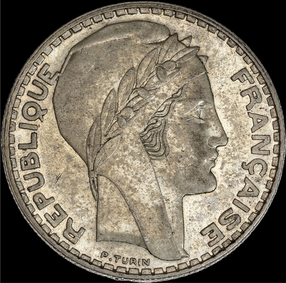 20f 1936 en AU55 monnaies monde france 20f 1936 en au55