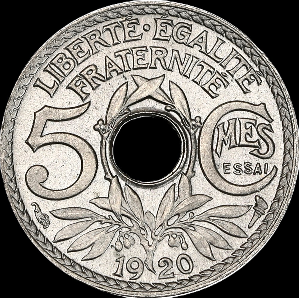 5c 1920 en MS65 monnaies monde france 5c 1920 en ms65