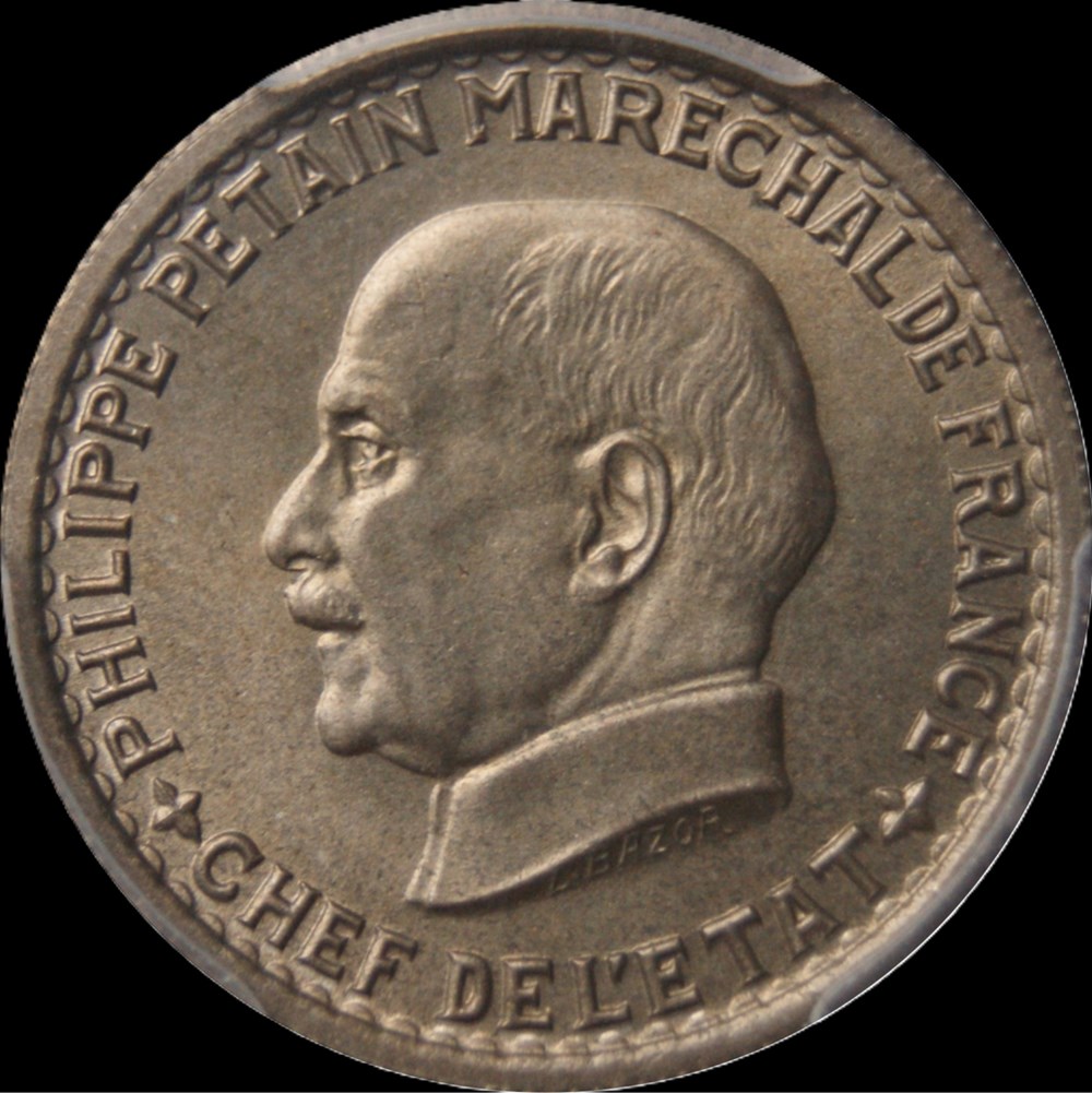 5f 1941 en MS65 monnaies monde france 5f 1941 en ms65