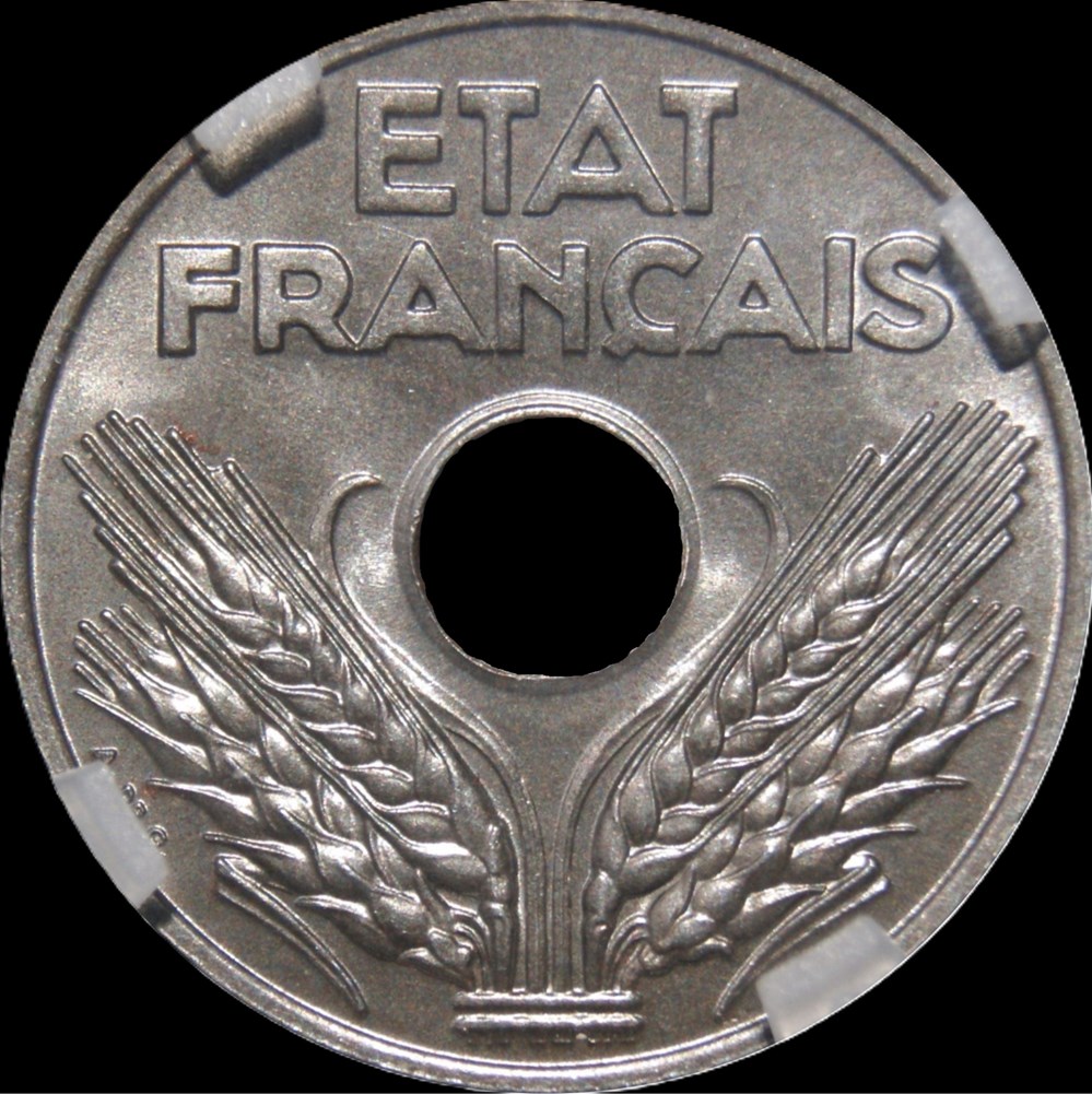 20c 1944 FER en MS66 monnaies monde france 20c 1944 fer en ms66