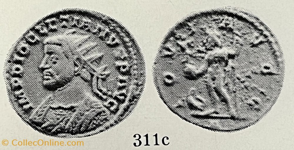 Diocletian - Lugdunum Bastien 311c (PLATE COIN) coins ancient to romans imperial and republican diocletian lugdunum bastien 311c plate coin