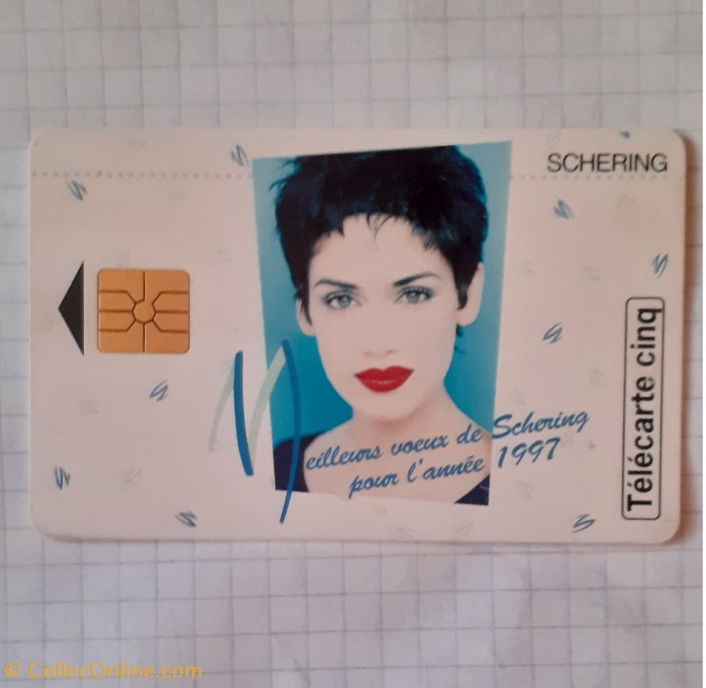 VOEUX 1997 SCHERING SO3 12/96 divers telecartes cartes telephoniques voeux 1997 schering so3 12 96