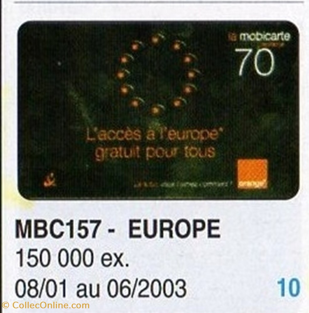 2001 EUROPE divers telecartes 2001 europe