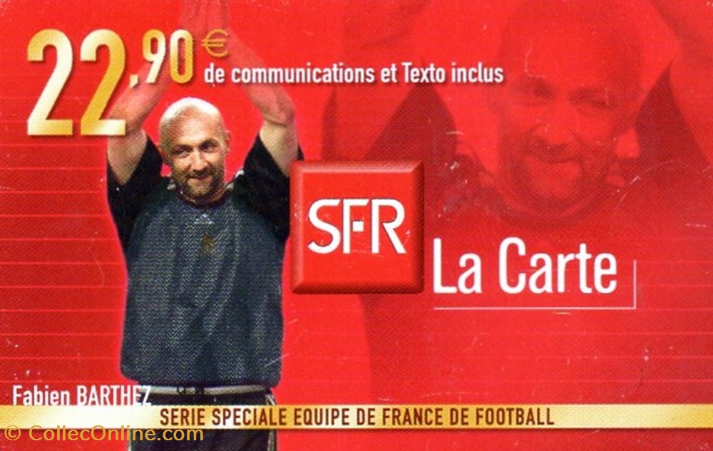 EDF SFR 22.90 € F.BARTHEZ SOUPLE divers telecartes edf sfr 22 90 f barthez souple