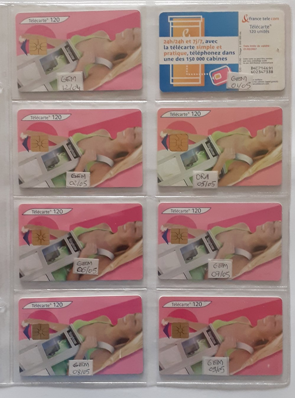 2004 2005 FEMME CABINE ORANGE + SIM 120U divers telecartes cartes telephoniques 2004 2005 femme cabine orange sim 120u