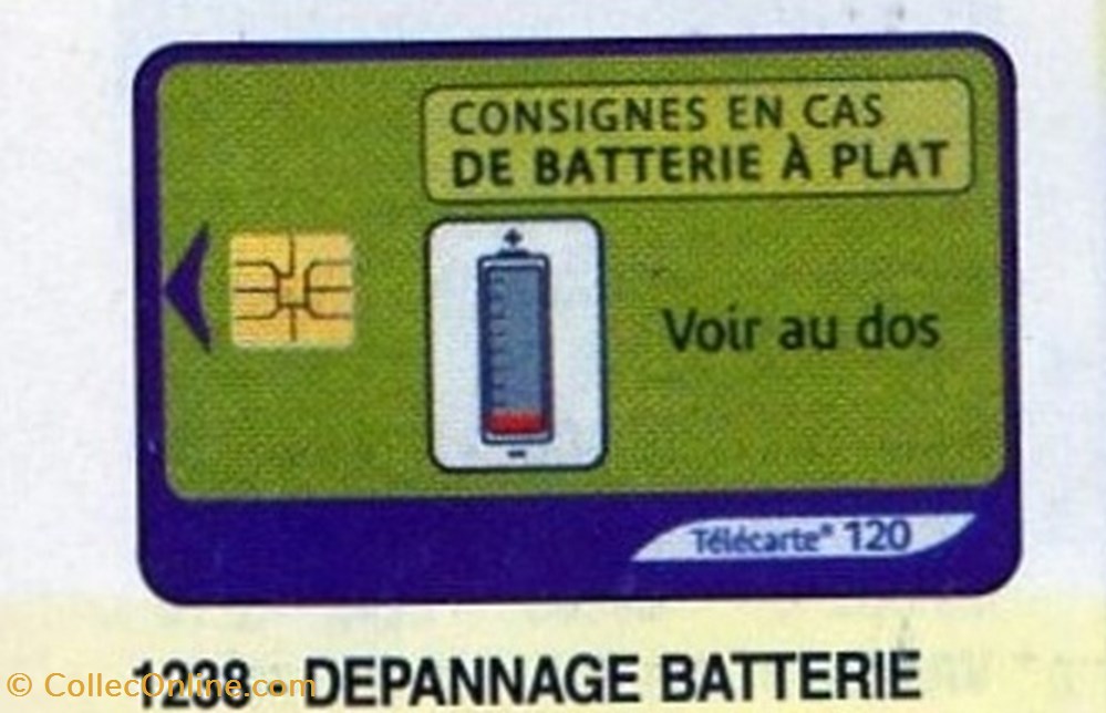 2003 11 DEPANNAGE BATTERIE divers telecartes 2003 11 depannage batterie