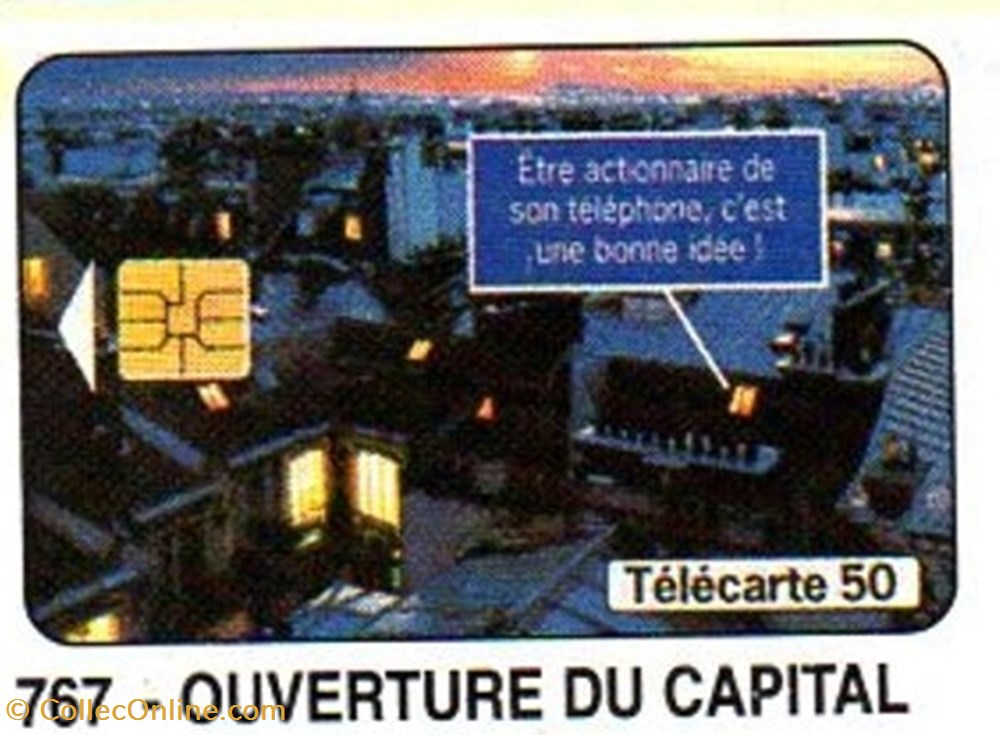 1997 04 OUVERTURE DU CAPITAL 50U 09/97 SO3 T2G divers telecartes 1997 04 ouverture du capital 50u 09 97 so3 t2g