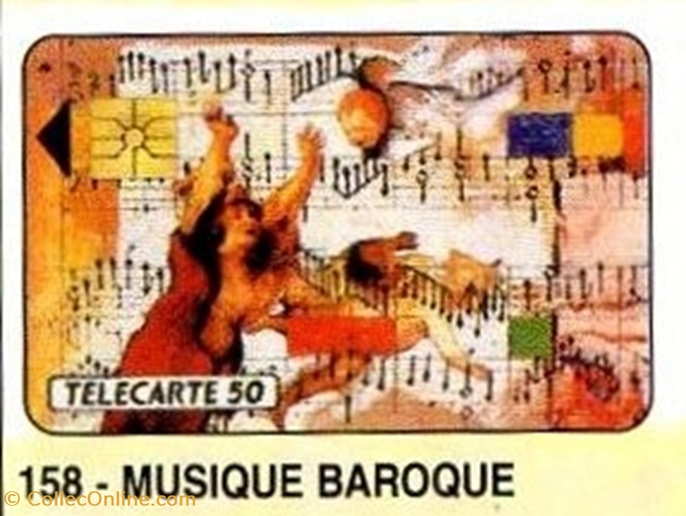 divers telecartes 1991 13 musique baroque 50u 09 91 gem 4 chiffres gras n b1814a